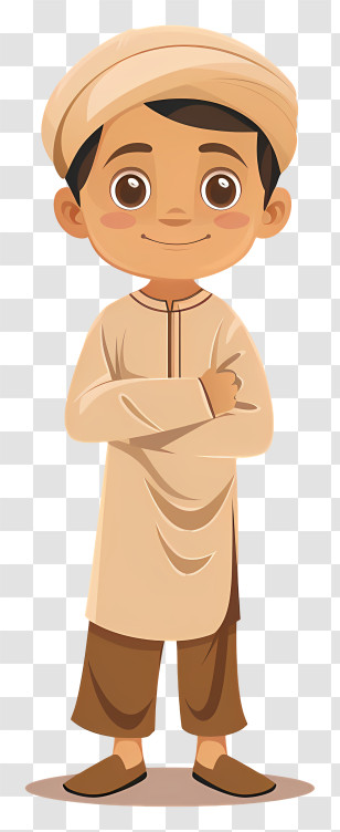 Muslim Boy - Smiling Boy In Traditional Clothing Transparent PNG