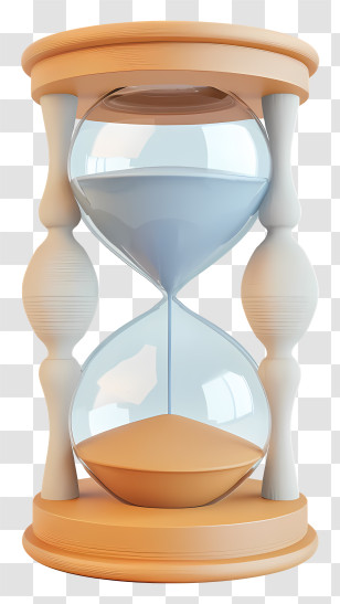 Hourglass - Classic Hourglass Timer With Wooden Frame Transparent PNG