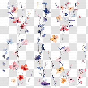Flower Background - Delicate Abstract Watercolor Flowers Art Transparent PNG