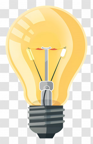 Light Bulb - Light Bulb With Yellow Glow Transparent PNG