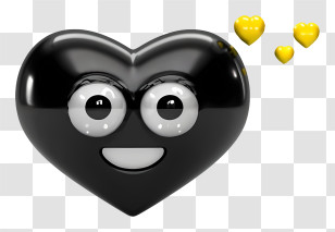 Black Heart Transparent PNG