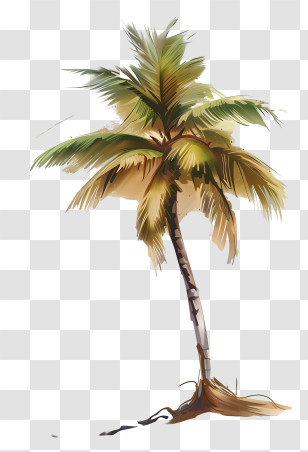 Summer Vacation - Palm Tree Artistic Rendering Transparent PNG