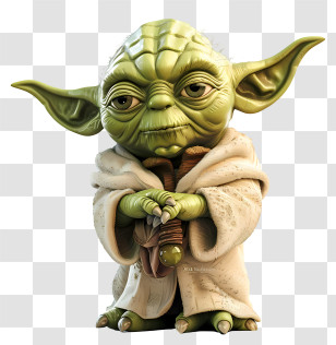 Yoda - Cute Yoda Character Illustration Transparent PNG