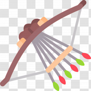 Bow Arrow - Crossbow With Multiple Arrows Transparent PNG
