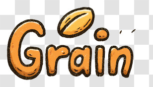 Grain Logo - Grain Text With Wheat Illustration Transparent PNG