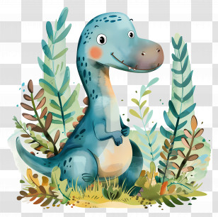 Cartoon Dinosaur - Cute Cartoon Dinosaur Illustration Transparent PNG