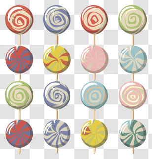 Lollipops - Colorful Lollipops Transparent PNG