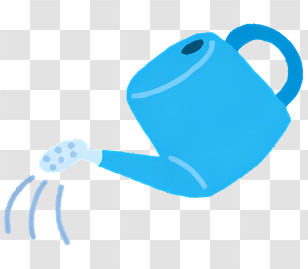 Gardening - Simple Blue Watering Can For Gardening Transparent PNG