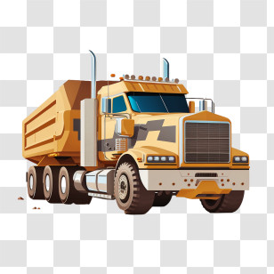 Cartoon Truck
 - Yellow Dump Truck Illustration Transparent PNG