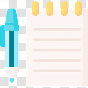 Notebook - Pen And Notebook In Flat Cartoon Style Transparent PNG