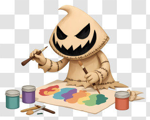 Burlap Sack Monster - Scarecrow Painting Art Transparent PNG