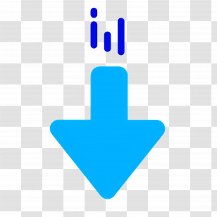 Arrow Down - Download Arrow With Data Bars Transparent PNG