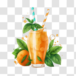 Orange Juice - Refreshing Orange Juice Transparent PNG