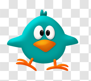Cute Bird - Cute Blue Cartoon Bird Illustration Transparent PNG