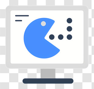 Pacman Logo - Pac-Man On Screen Transparent PNG