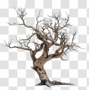 Dead Tree - Twisted Dry Dead Tree Illustration Transparent PNG