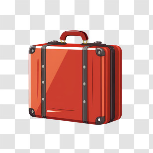Suitcase - Red Suitcase For Travel Adventures Transparent PNG
