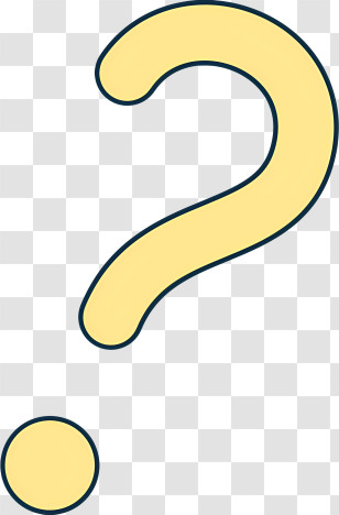 Bubble Gum - Yellow Question Mark Symbol Illustration Transparent PNG