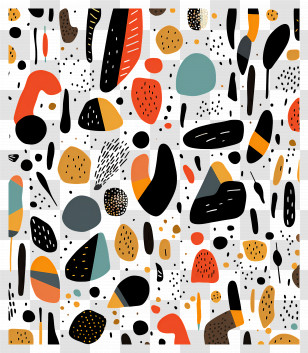 Abstract Backgrounds - Bold Orange And Black Abstract Pattern Design Transparent PNG