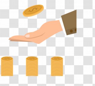Gold Coin Silver - Overlapping Coins And Hands Transparent PNG