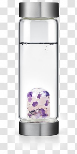 Glass Bottle Crystal Quartz Water - Botella De Agua Transparent PNG