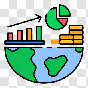 Stock Market - Global Economy And Finance Illustration Transparent PNG