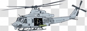 Bell UH-1 Iroquois Helicopter Rotor UH-1Y Venom 204/205 - Aircraft Transparent PNG