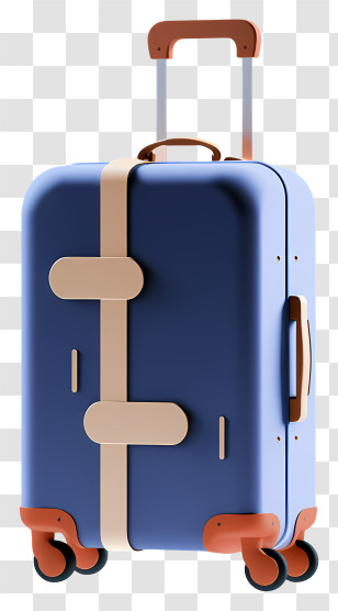 Blue Suitcase - Blue Wheeled Suitcase Design Transparent PNG