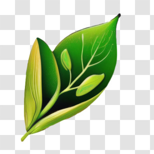 Plant - Green Leaf Botanical Illustration Transparent PNG