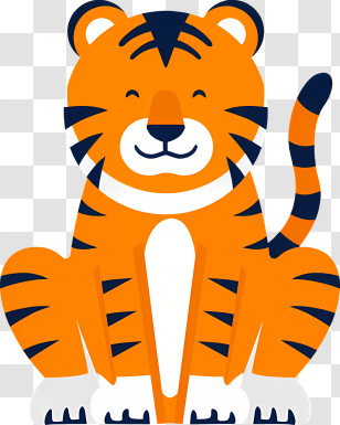 Tiger - Cute Cartoon Tiger Character Transparent PNG