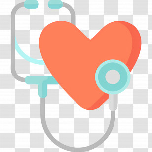 Stethoscope Heart - Heart Symbol With Stethoscope For Healthcare Transparent PNG