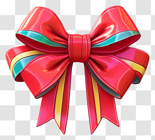 Red Ribbon - Red Decorative Bow For Wrapping Transparent PNG