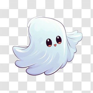 Ghost - Cute Smiling Ghost Transparent PNG