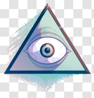 All Seeing Eye - Mystical Eye In Triangle Symbol Transparent PNG