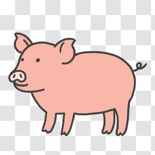 Cartoon - Cartoon Pink Pig Illustration Transparent PNG