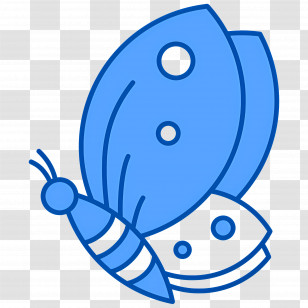 Flying Butterfly - Blue Butterfly Cartoon Illustration Transparent PNG