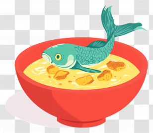 Spring Soup - Bowl Of Fish Soup With Creative Presentation Transparent PNG