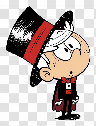 Lincoln Loud - Cartoon Boy In Magician Outfit Transparent PNG