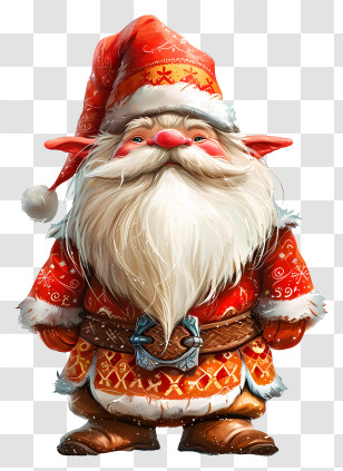 Orthodox New Year - Jolly Santa Claus In Red Suit Transparent PNG