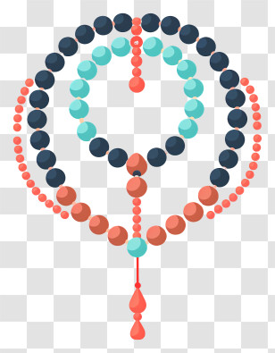 Beads - Stylized Beaded Necklace Transparent PNG