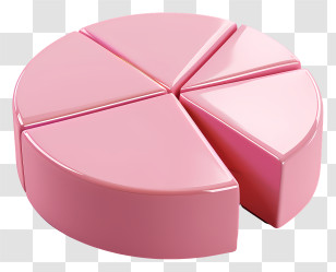 Pie Chart - Pink Pie Chart Transparent PNG