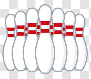 Bowling - Set Of Bowling Pins Transparent PNG