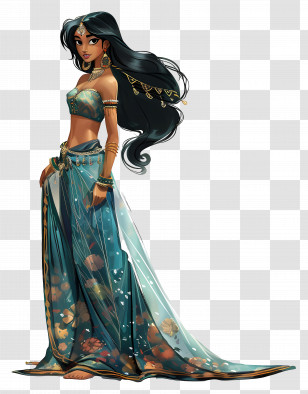Mulan Princess - Animated Character In A Decorative Dress Transparent PNG