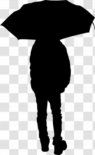 Black & White - Standing - M Clip Art Silhouette Angle Transparent PNG
