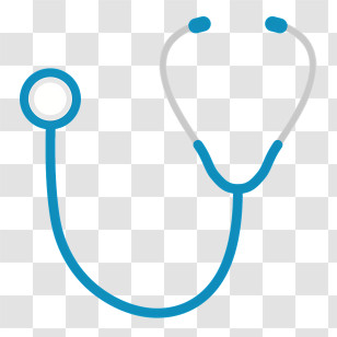 Icon - Blue Stethoscope Illustration For Medical Use Transparent PNG