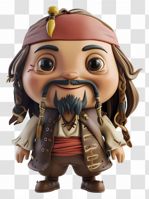 Pirate Figurine - Cute Pirate Figurine Transparent PNG