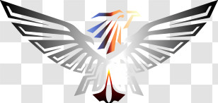 Eagles Logo - Abstract Eagle Logo With Colorful Accents Transparent PNG