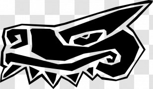 Cipactli Aztec Alligators Black And White Mesoamerica - Symbol Transparent PNG