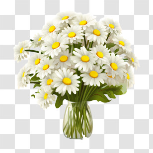 Daisy Flower - Beautiful Daisy Bouquet In A Vase Transparent PNG