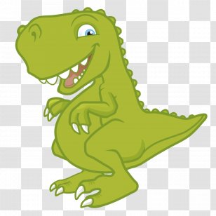 Tyrannosaurus Triceratops Stegosaurus Dinosaur Cartoon - Grass - Cute Green Transparent PNG